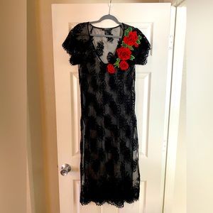 Forever 21 size medium, black, lacey dress